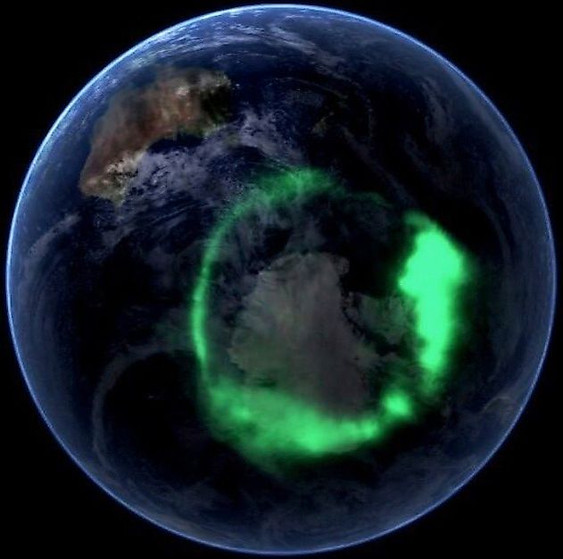 Aurora australis (11 September 2005) as captured by NASA's IMAGE satellite