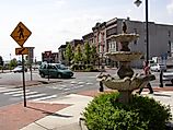 Centennial Circle, a five-leg roundabout in downtown Glens Falls.
