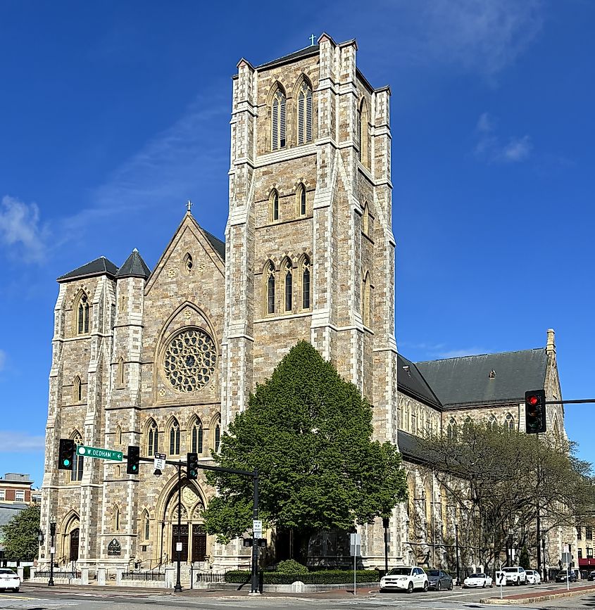 Largest Catholic Church in MA, Cathedral of the Holy Cross in Boston, Massachusetts.