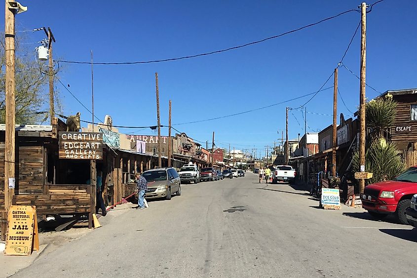 Main Street in Oatman, Arizona.
