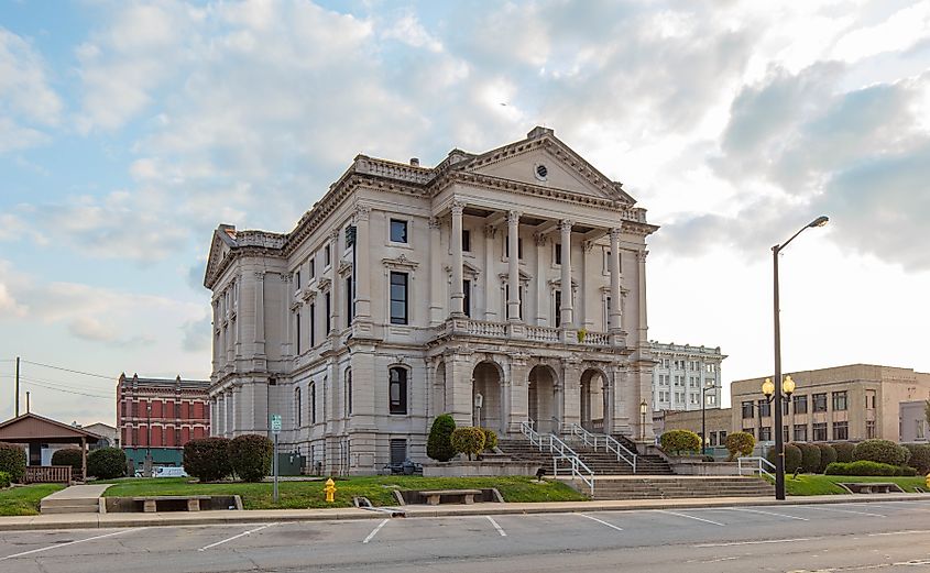 The Grant County Court House, in the city of Marion, Indiana, USA.