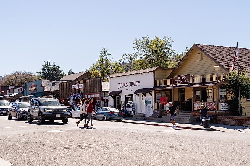 The Main Street in Julian, California.