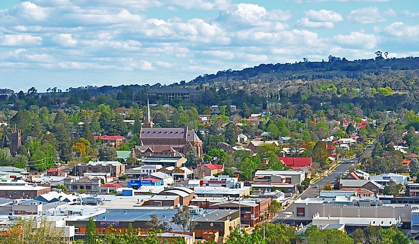 View of Armidale town, NSW.