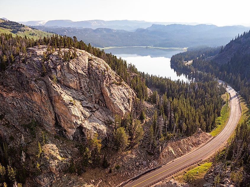 Breathtaking landscape in the Beartooth Pass of Wyoming and Montana.