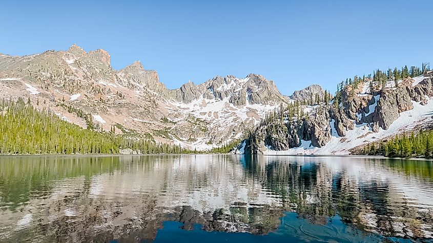Cramer Lake in the Sawtooth National Recreation Area near Stanley, Idaho.