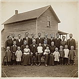 Rendering of the Blue Fugates family