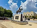 Statue of General Bernardo Galvez and the Siege of Pensacola. Felix Mizioznikov / Shutterstock.com
